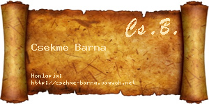 Csekme Barna névjegykártya